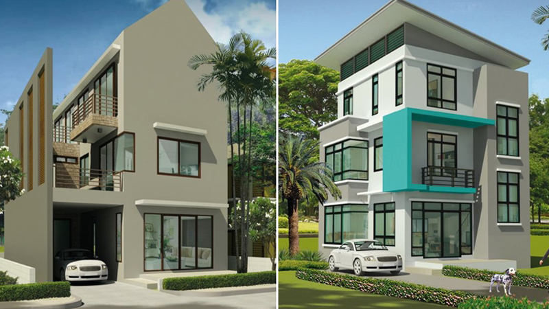 แบบบ้าน 3 ชั้น สวย ๆ ทันสมัย