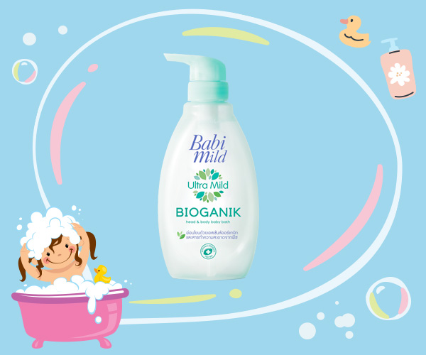 Babi Mild Ultra Mild Bioganik-Head & Body Baby Bath ยาสระผมเด็ก