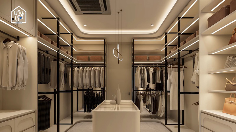 บ้าน แก๋มบุ๋ม พี่พีท Walk in Closet