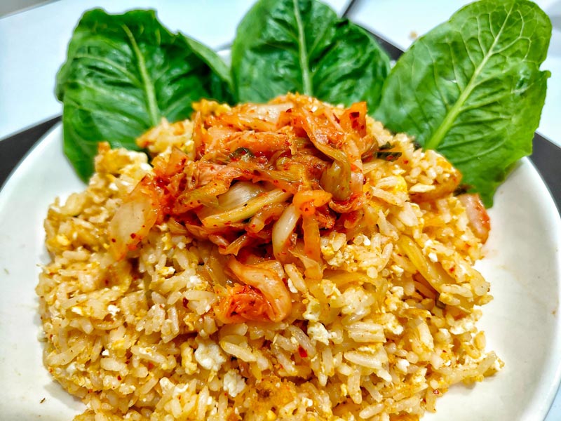 วิธีทำข้าวผัดไข่กิมจิ