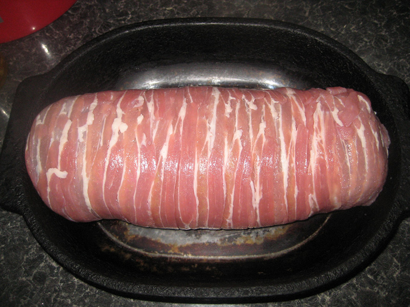 หมูสันในยัดไส้แอปริคอต แอปเปิล และขิง อาหารฝรั่ง เมนูหมูยัดไส้ สูตรอาหาร