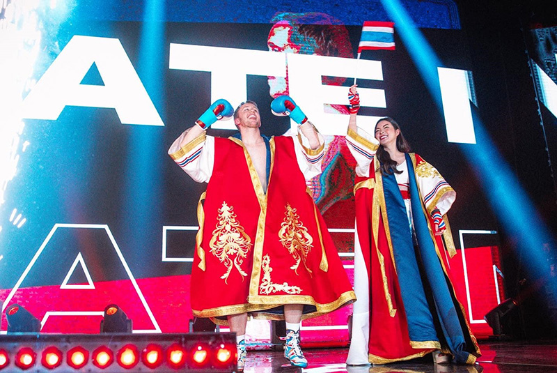 My Mate Nate ชก influencer boxing ที่อังกฤษ ควง เอวา ขึ้นเวที 