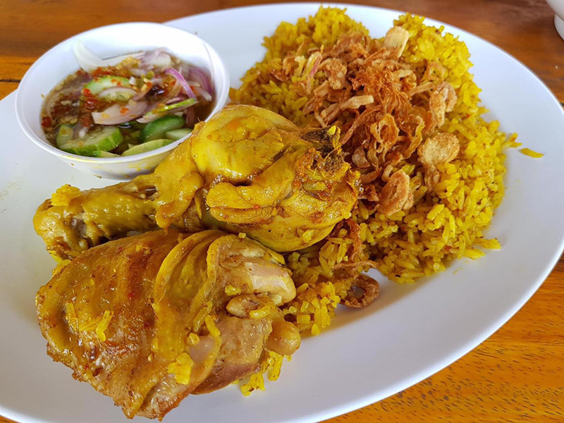 ข้าวหมกไก่ ร้านข้าวหมกไก่ลุงบ่าว