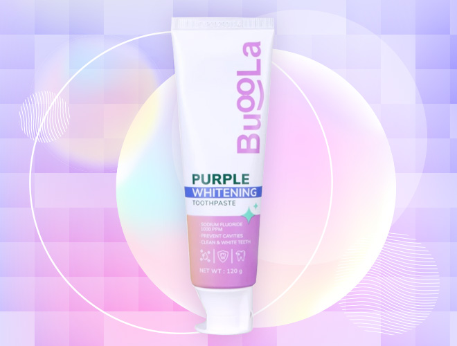 ยาสีฟันสีม่วง Buoola Purple Whitening Toothpaste