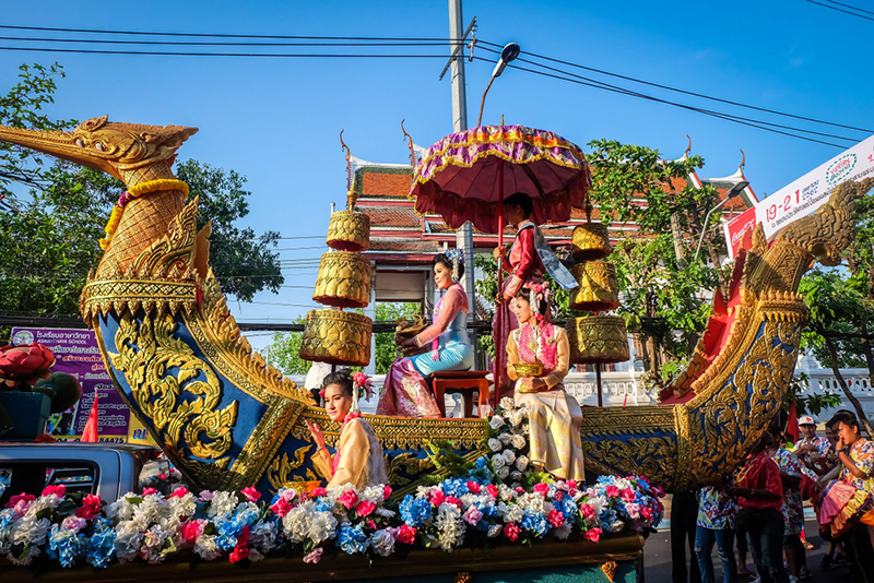 สงกรานต์พระประแดง 2568 กิจกรรมภายในงาน ขบวนแห่รถบุปผาชาติ