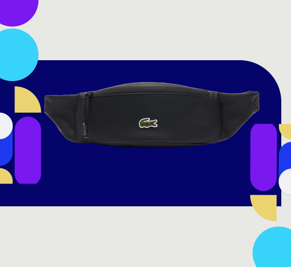 LACOSTE กระเป๋าคาดเอวผู้ชายลาคอสท์ รุ่น LCST มีซิป วัสดุผ้าใบเคลือบ กระเป๋าคาดเอว ผู้ชาย