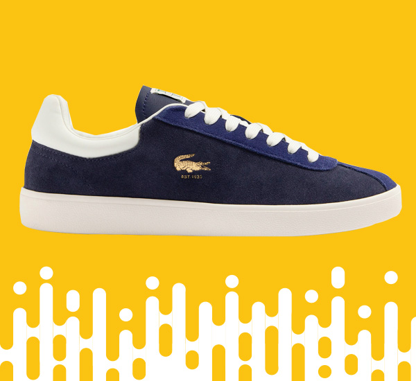 Lacoste Men S Baseshot Premium Suede Trainers รองเท้าผ้าใบผู้ชาย