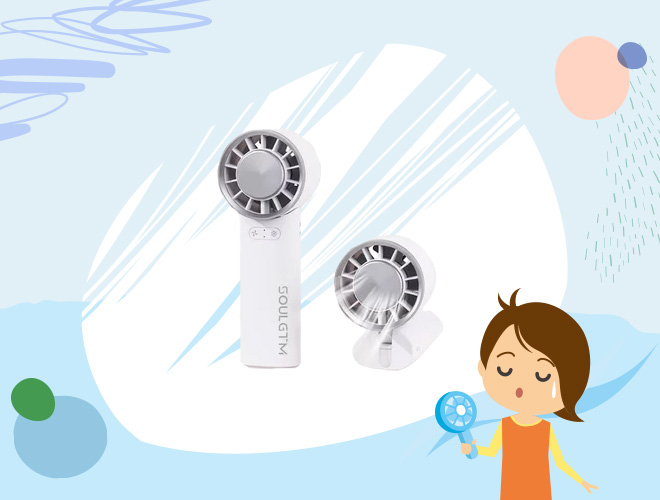 Soulgtm พัดลมทำความเย็นมินิพับได้ พัดลมพกพา