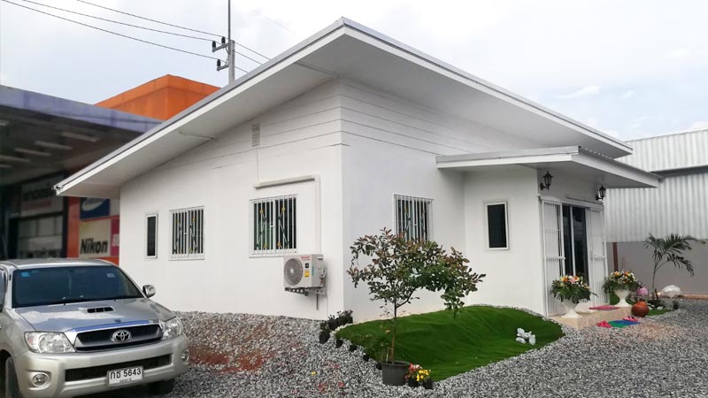 แบบบ้านชั้นเดียว 3 ห้องนอน 2 ห้องน้ำ ราคาไม่เกิน 4 แสนบาท