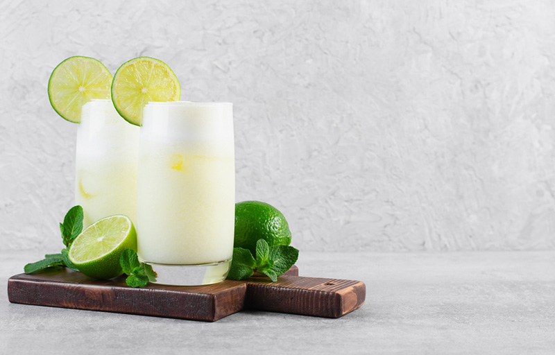 สมูทตี้มะพร้าวมะนาว เครื่องดื่ม เมนูจากมะพร้าว เมนูอาหาร สูตรขนม สูตรเครื่องดื่ม