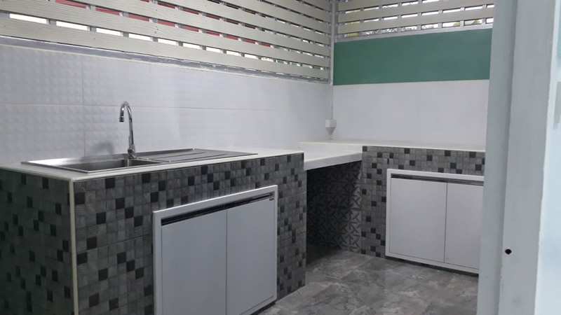 สร้างบ้านชั้นเดียว 2 ห้องนอน 1 ห้องน้ำ