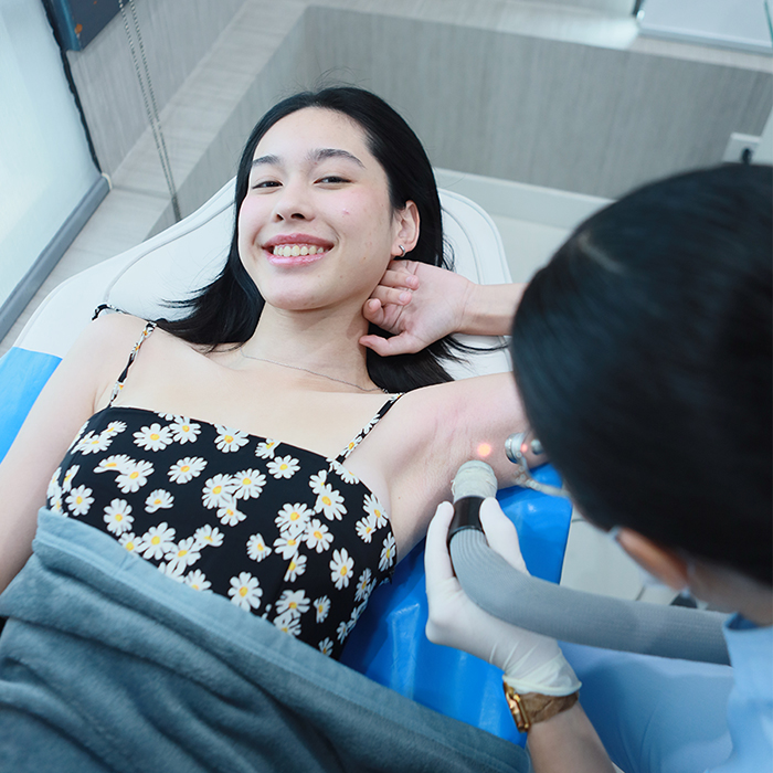 กำจัดขนรักแร้ ด้วยเลเซอร์