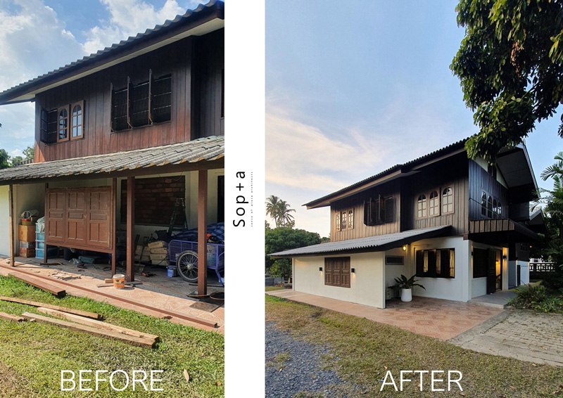 รีโนเวทบ้านครึ่งปูนครึ่งไม้
