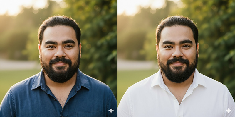 AI เปลี่ยนสีเสื้อ