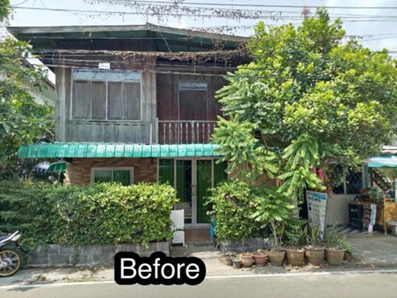 รีโนเวทบ้านสองชั้นครึ่งปูนครึ่งไม้ งบ 7.5 แสนบาท