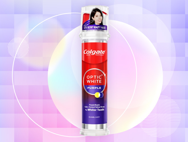 ยาสีฟันสีม่วง Colgate Optic White Purple Toothpaste