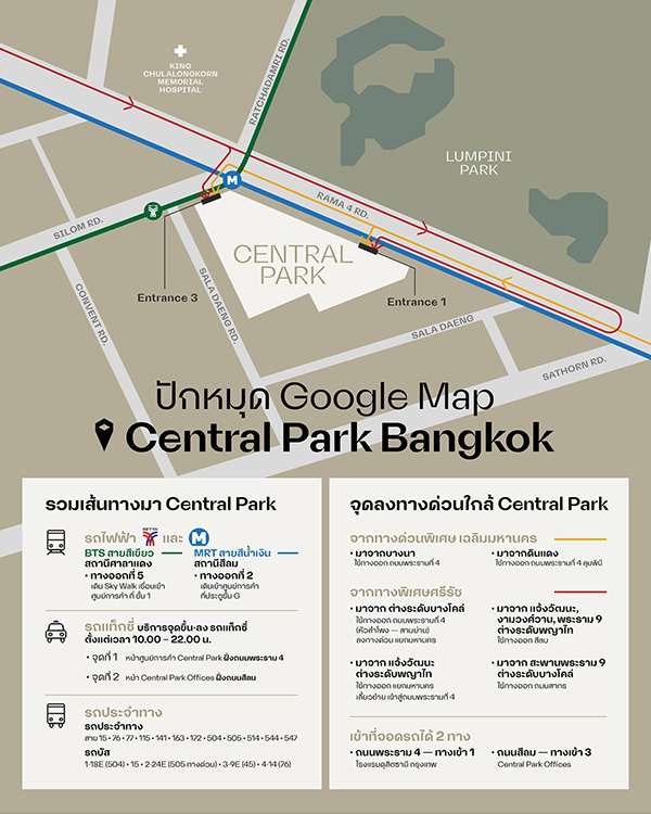 ร้านอาหาร Central Park เดินทาง