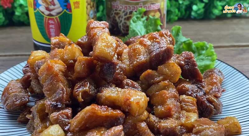 หมูสามชั้นคั่วซีอิ๊ว