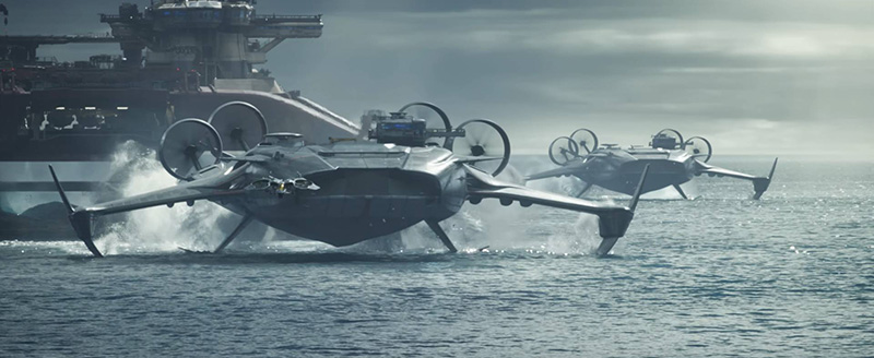 ภาพฉากสงครามระหว่างนาวี ในตัวอย่าง Avatar Fire and Ash