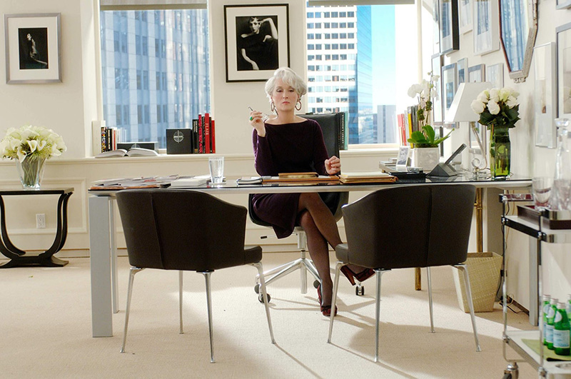 ภาพ Meryl Streep สวมบทบาทมิแรนด้า พรีสต์ลีย์ ใน The Devil Wears Prada