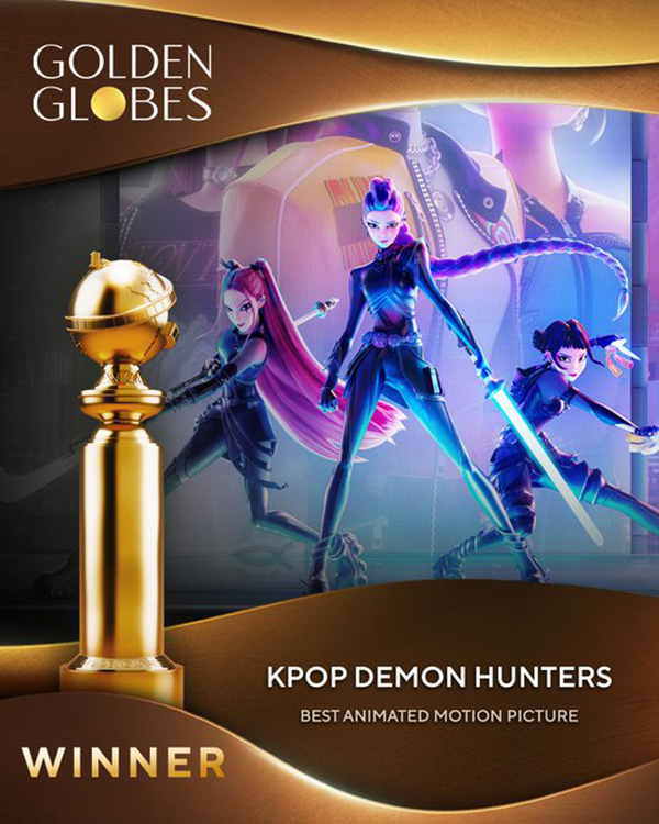 KPop Demon Hunters รางวัลภาพยนตร์แอนิเมชั่นยอดเยี่ยม รางวัลลูกโลกทองคำ Golden Globes 2026 ครั้งที่ 83