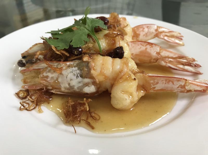 กุ้งราดซอสมะขาม