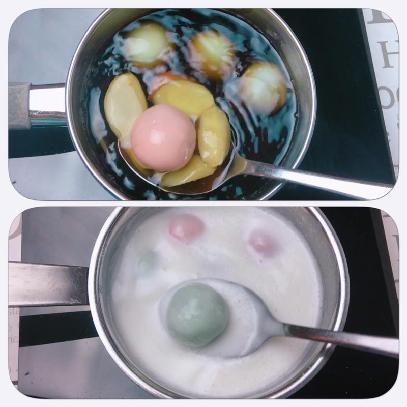 ขนมบัวลอยไส้มันม่วง