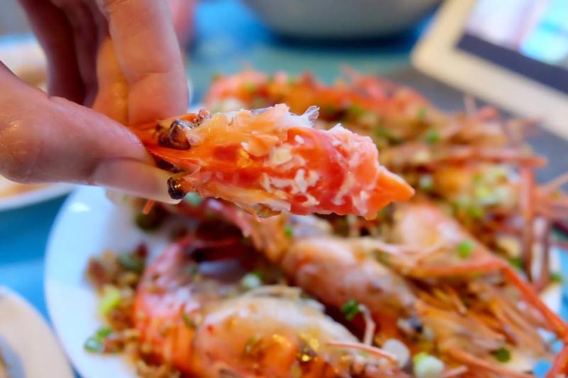 กุ้งคั่วพริกเกลือ