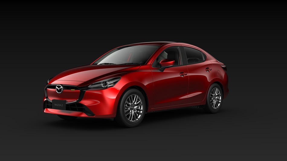 Mazda 2 Sedan 2023 สีแดง Soul Red Crystal