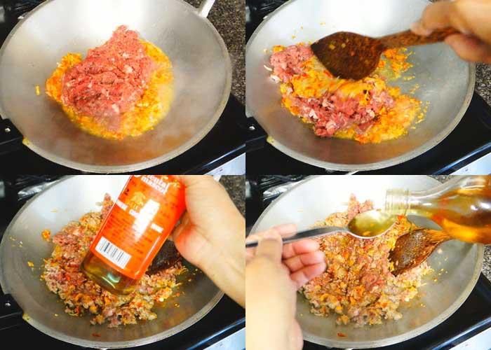 เนื้อสับผัดพริกโหระพา